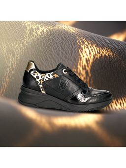 BAGATT - Rose Black Animal Print Women Lifestyle Sneakers