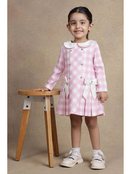 One Friday - Baby Girls Pink Checks Dress