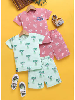 Toonyport - Boys Cotton Multi-Color Printed T-shirts & Shorts (Pack of 4)