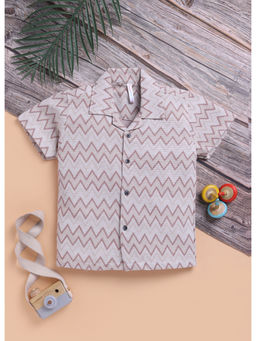 Toonyport - Boys Beige Printed Shirt