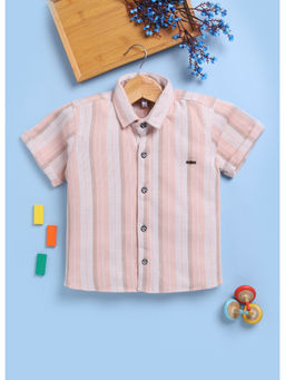Toonyport - Boys Peach Stripes Shirt