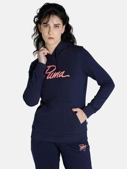 Puma - Graphic Crew 5 Women Blue Sweatshirt