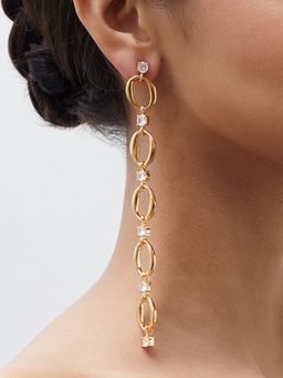 Ethnic Andaz - American Diamond Rani Danglers-Long (15)