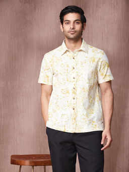 Fabindia - Off White Cotton Relaxed Fit Shirt