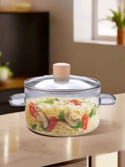 The Better Home - Borosilicate Glass Cookware Handi Tope with Lid