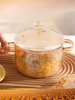 The Better Home - Zeno Borosilicate Handi Pot with Lid