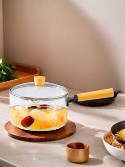 The Better Home - Borosilicate Glass Saucepan with Handle