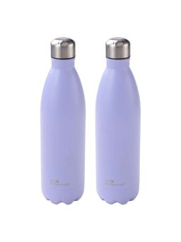 The Better Home - Purple Doubled Wall Insulated Stainless Steel Bottle, 1L (Pack Of 2)