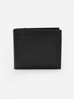 Calvin Klein - Typographic Black Leathered Bi-Fold Wallet