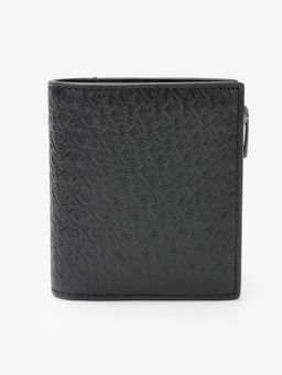 Calvin Klein - Typographic Black Leathered Bi-Fold Wallet