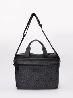 Calvin Klein - Black Polyester Laptop Bag with Detachable Strap