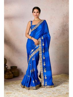 Masaba - Blue Mystic Saree with Unstitched Blouse