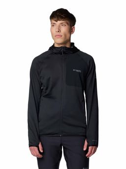 Columbia - Mens Black Omni-Wick Triple Canyon Grid Fleece Hooded Full Zip II Jacket
