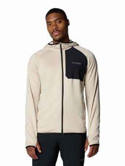 Columbia - Mens Beige Omni-Wick Triple Canyon Grid Fleece Hooded Full Zip II Jacket