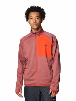 Columbia - Mens Red Omni-Wick Triple Canyon Grid Fleece Full Zip II Jacket