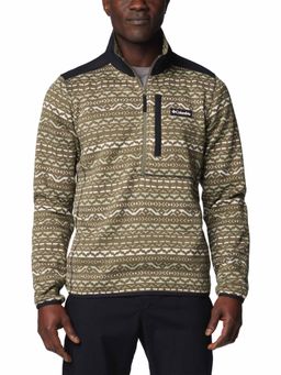 Columbia - Mens Green Sweater Weather Printed Half Zip II Pullover