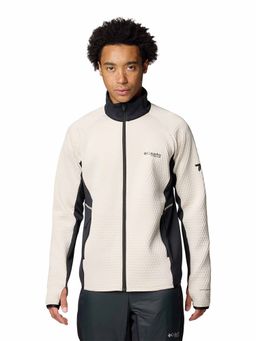 Columbia - Mens Beige Omni-Heat Helix Crystal Leaf Omni-Heat Helix Full Zip Fleece Jacket