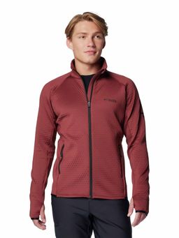 Columbia - Mens Red Omni-Heat Helix Crystal Leaf Omni-Heat Helix Full Zip Fleece Jacket