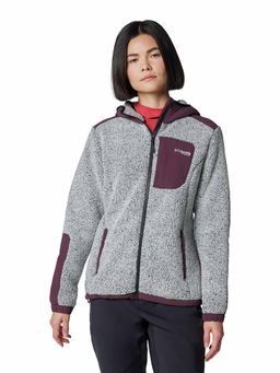 Columbia - Womens Grey Omni-Heat Arctic Arctic Crest Sherpa Full Zip Fleece Jacket