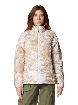 Columbia - Womens Beige Omni-Heat Reflective Powder Lite II Printed Full Zip Jacket