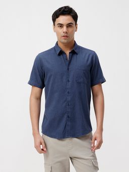 Crocodile - Melange Blue Shirt