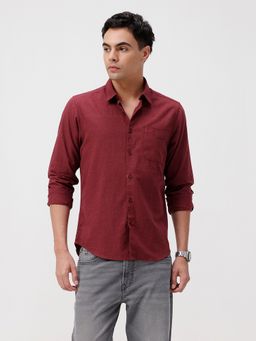 Crocodile - Melange Maroon Shirt