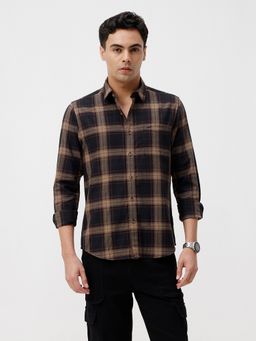 Crocodile - Oxford Brown Checks Shirt
