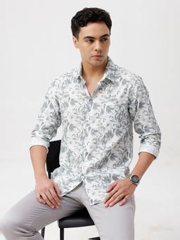 Crocodile - Water Colour Leaf Print Shirt