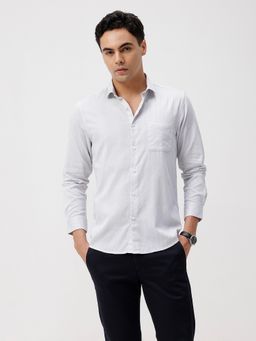 Crocodile - White Aop Slim Fit Casuals Shirt