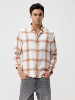 Crocodile - Checks Grunge Print Shirt