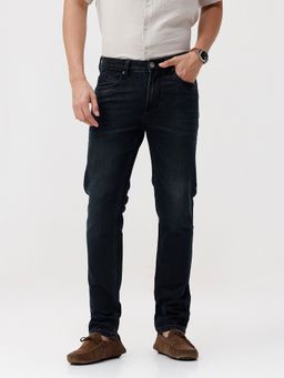 Crocodile - Dark Blue Knit Slim Fit Jeans
