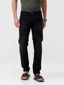 Crocodile - Black Knit Slim Fit Jeans