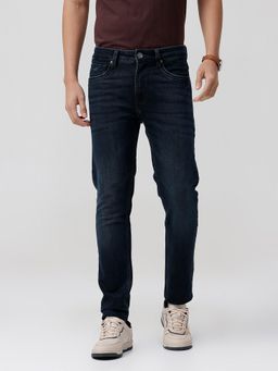 Crocodile - Dark Blue Knit Slim Fit Jeans