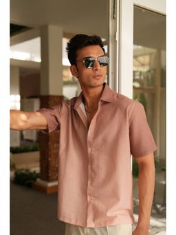 DRAGIT - Men Brown Mocha Ombre Half Sleeve Shirt