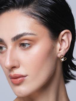 CAO JEWELLERY - White Hollow Heart Earrings