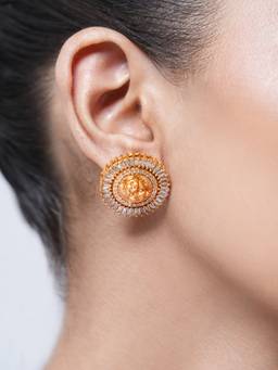 CAO JEWELLERY - White Lion Stud Earrings