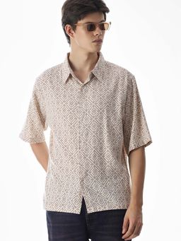 Jack & Jones - Beige Oversized Fit Shirt