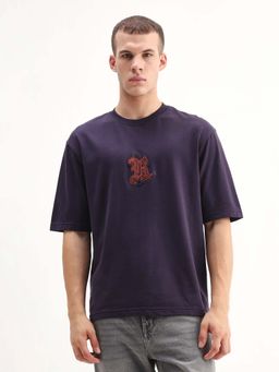 Rare Rabbit - Men Zolar Purple Dark T-Shirt