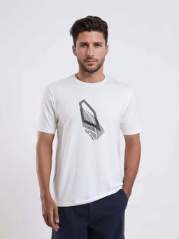 Rare Rabbit - Men Zima White Primary T-Shirt