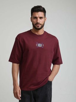Rare Rabbit - Men Vino Red Dark T-Shirt