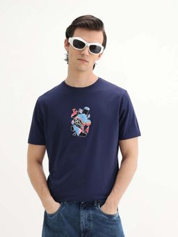 Rare Rabbit - Men Vazo Blue Dark T-Shirt