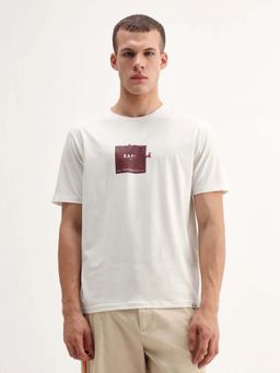 Rare Rabbit - Men Raze Off White Primary T-Shirt