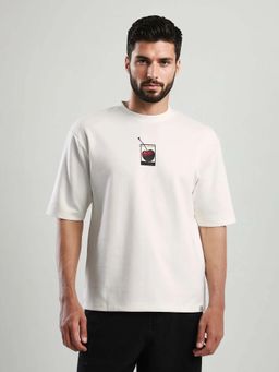 Rare Rabbit - Men Otar Off White Primary T-Shirt