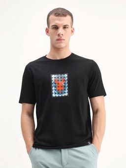 Rare Rabbit - Men Locon Black Primary T-Shirt