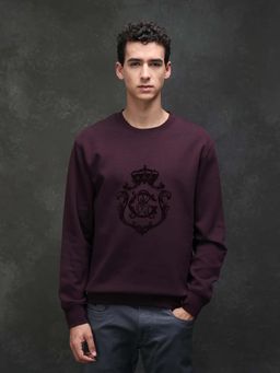 Rare Rabbit - Men Garon Purple Dark Sweatshirt