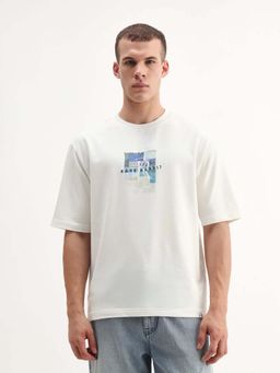 Rare Rabbit - Men Fore Off White Primary T-Shirt