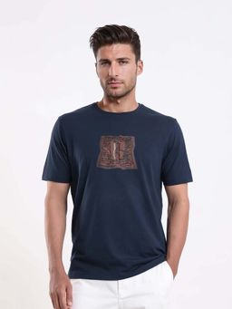 Rare Rabbit - Men Carp Teal Dark T-Shirt