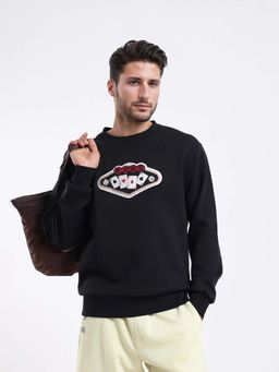 Rare Rabbit - Men Acer Black Primary Sweatshirt