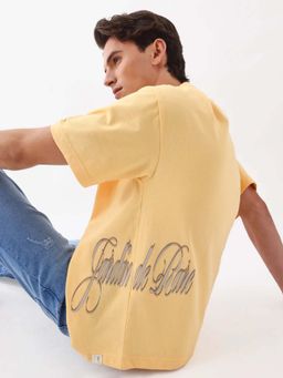 Rare Rabbit - Men Siwa Yellow Light T-Shirt