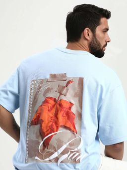 Rare Rabbit - Men Mapler Blue Primary T-Shirt